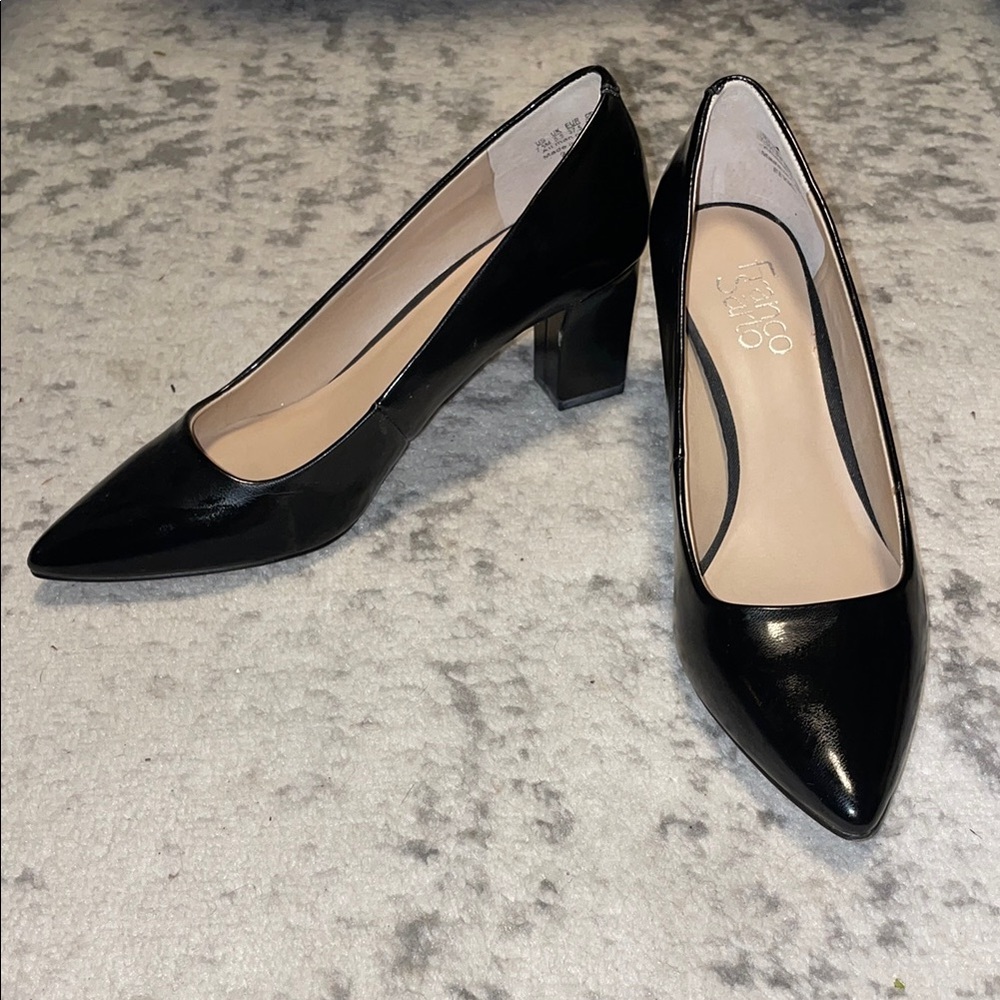 Franco Sarto Elvia Elegant Black Women's Pointed Toe Pumps 7.5